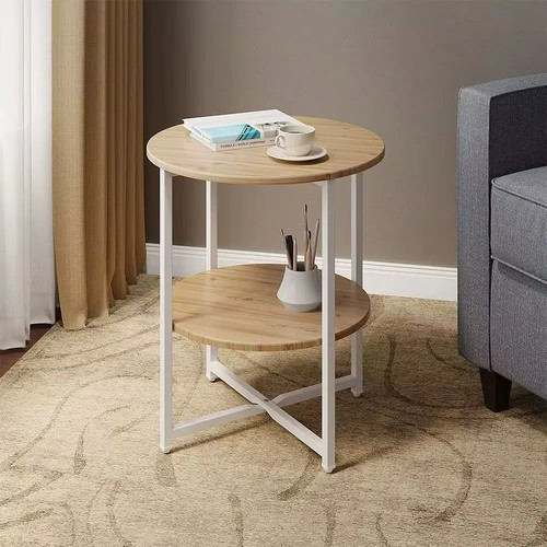 Small round coffee table with - coffee,