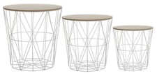 Metal Wire Storage Side Table