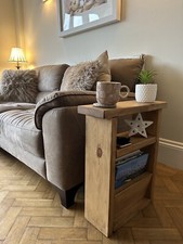 Small end of sofa table, book