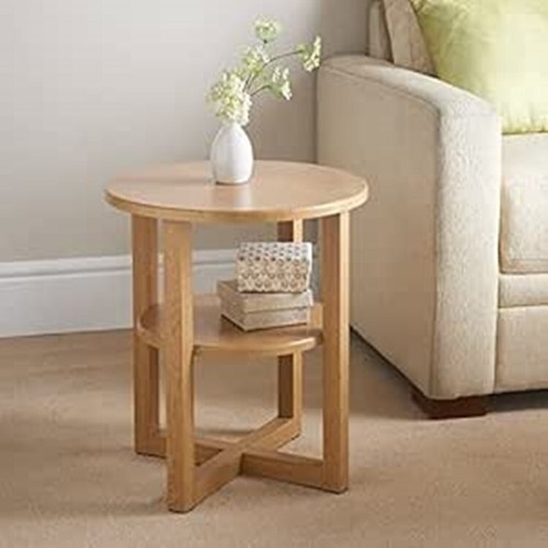 Small oak finish side table - oak,